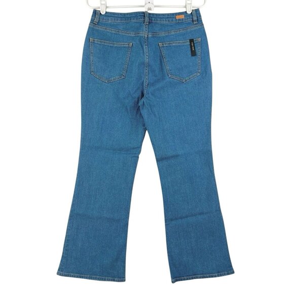 Mossimo Dutti Women's Blue Denim Jeans Size 8 Boot Cut High Rise Stretch NWT - Picture 2 of 13